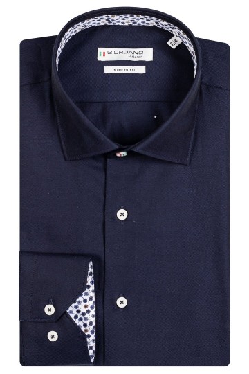 Overhemd giordano tailored giordano navy lange mouw modern fit semi cutaway effen overhemd 327805 60 3278056037 7631651800x1800
